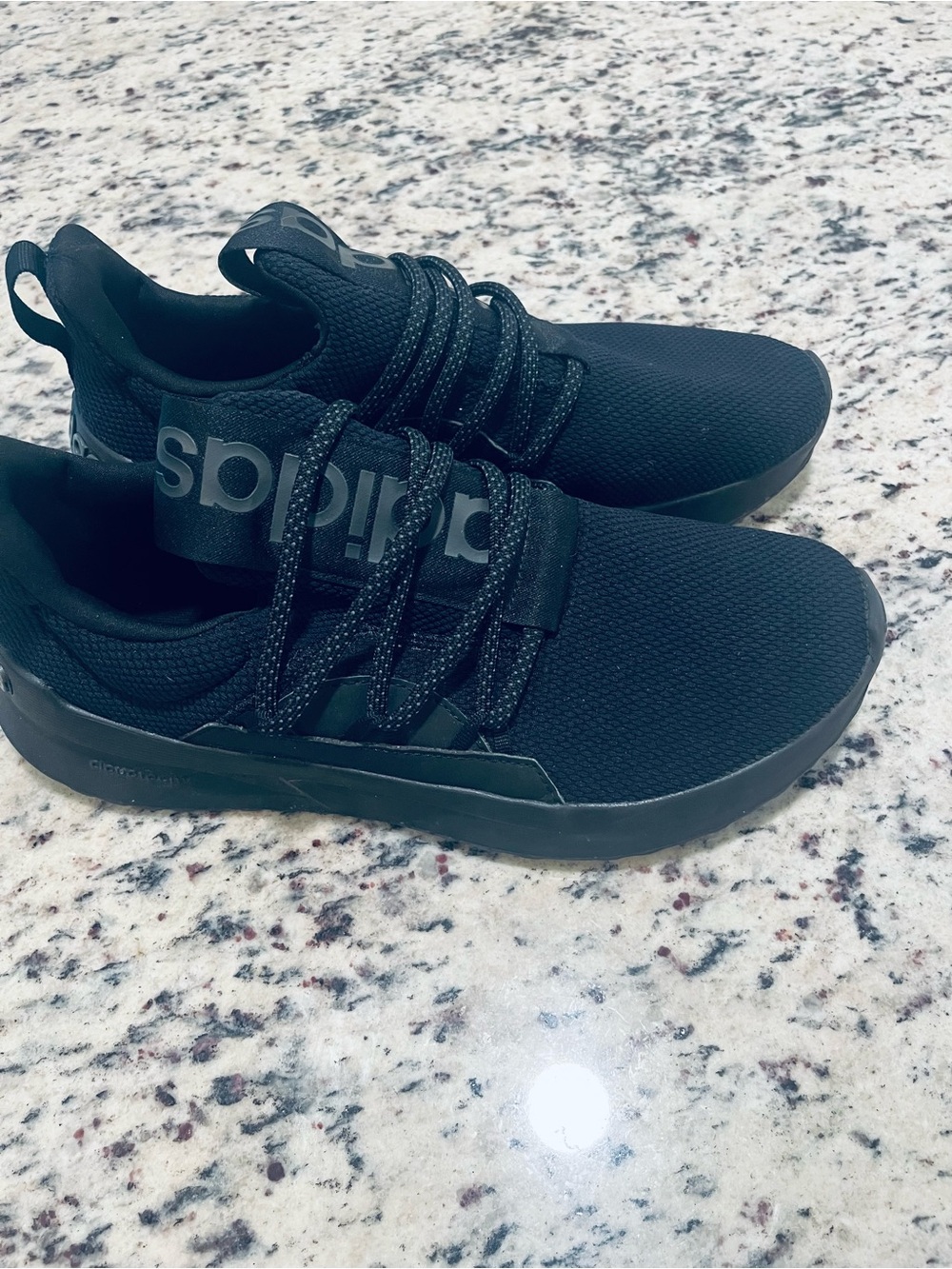 Adidas Lite Racer Men’s All-Black Knit Lace-Up Sneakers 9.5